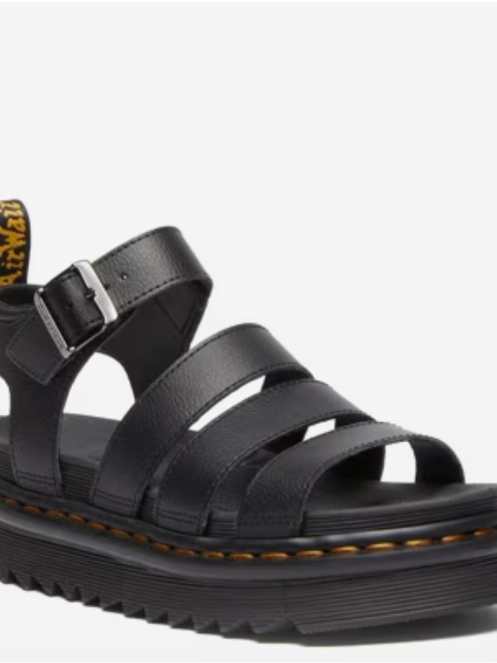 Dr. Martens Black Strappy Platform Sandal